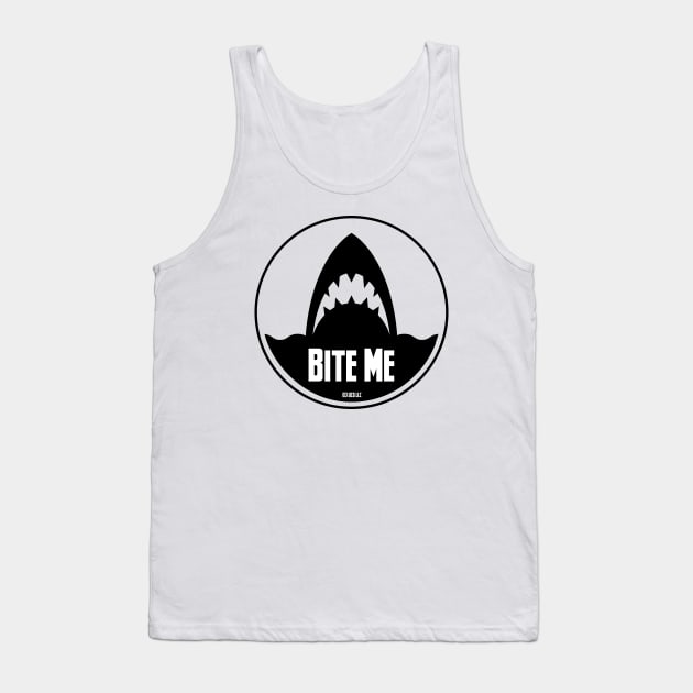 JAWS Movie BITE ME Shark design Tank Top by Naumovski